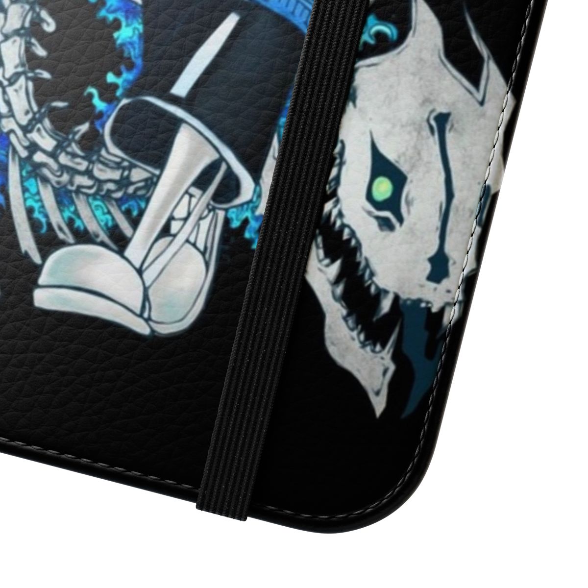 Undertale-Inspired Sans Phone Case with Flip Cover - Close Up