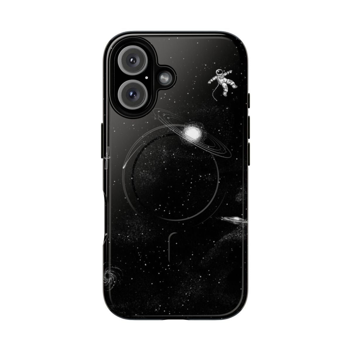 Magnetic phone case with a space-inspired design