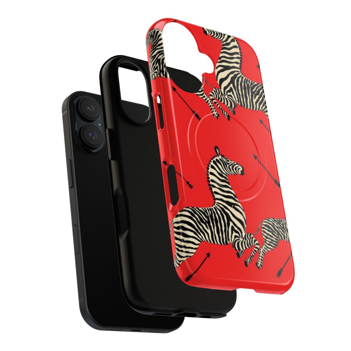 Wes Anderson-inspired zebra pattern magnetic and tough phone case - Layers