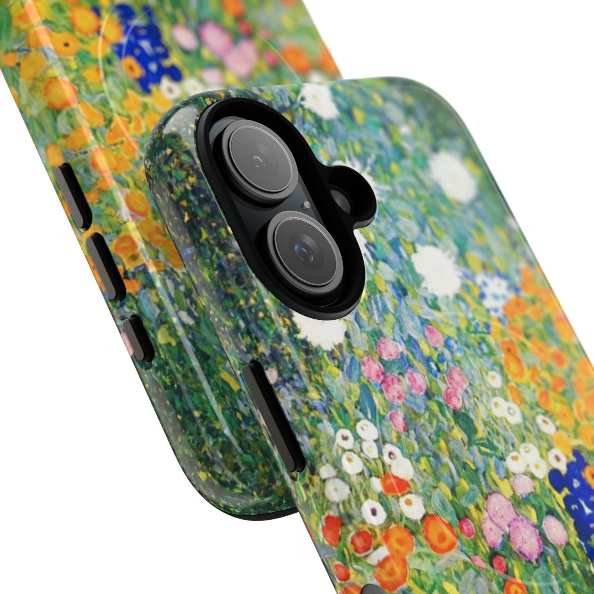 Colorful phone case with floral design inspired by Gustav Klimt's art nouveau masterpieces - Detail