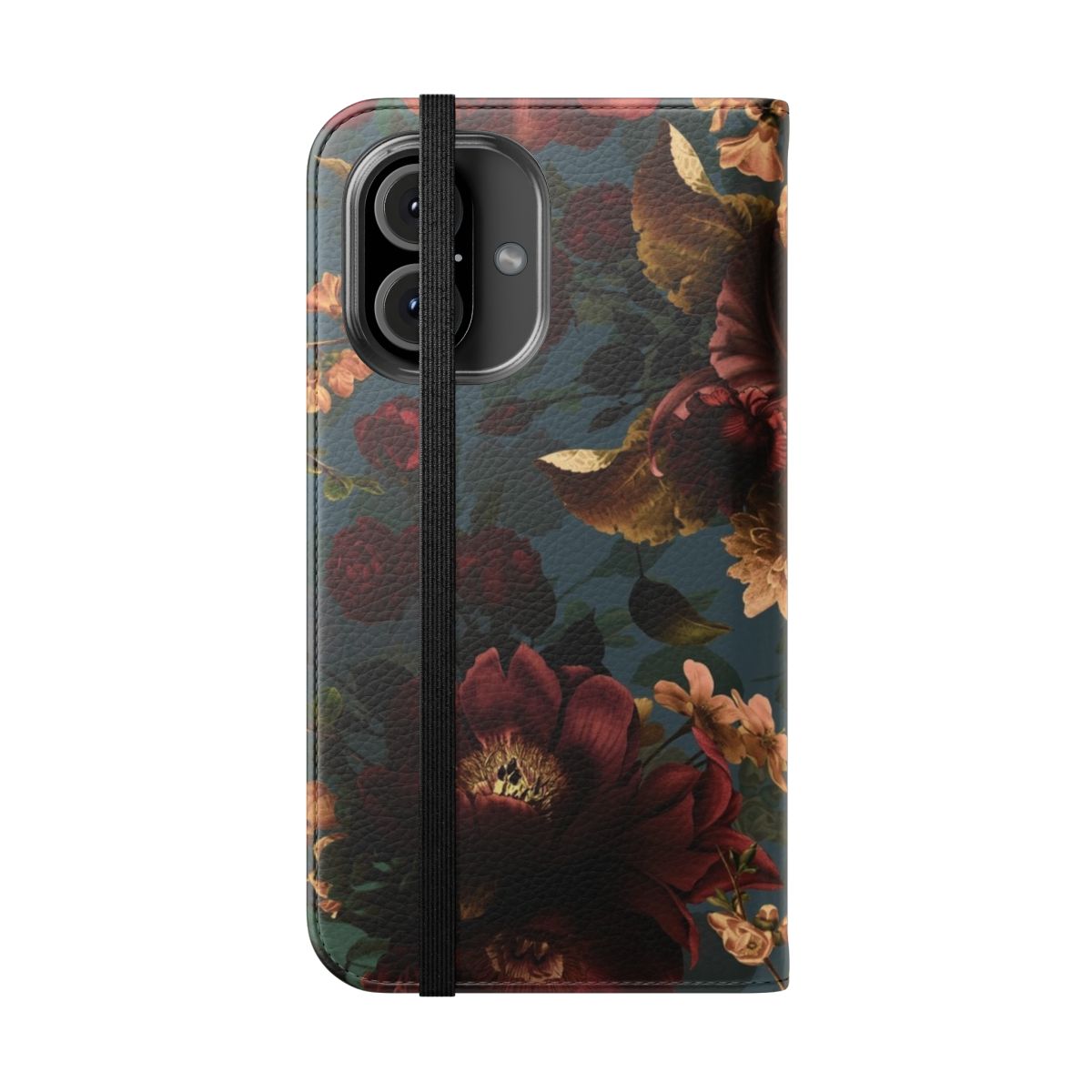 Mystic Botanical Night Garden Floral Phone Case - Folded Front