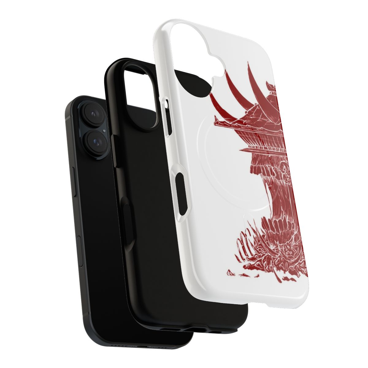 Jujutsu Kaisen-inspired phone case featuring the Malevolent Shrine design - Layers