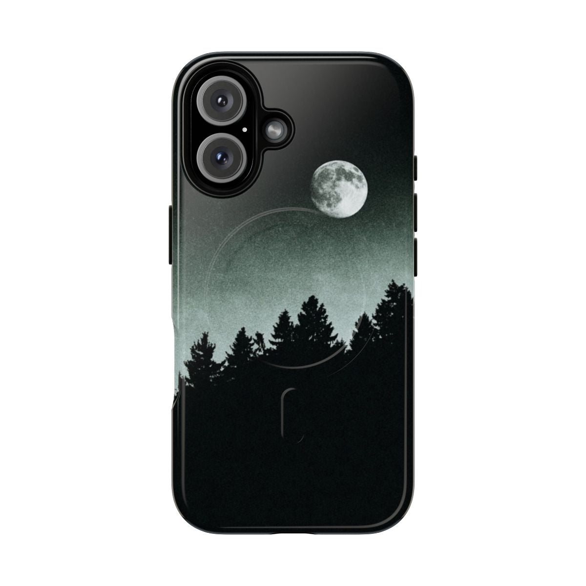 Magnetic Tough Phone Case with Vibrant Moonlight Forest Scenery