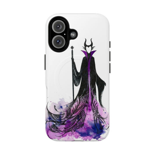 Artistic phone case featuring Maleficent, the iconic Disney villain from Sleeping Beauty