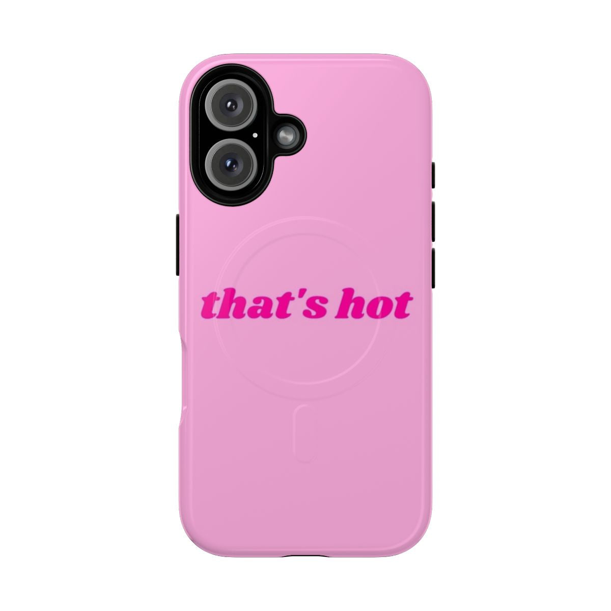 Trendy magnetic tough phone case with pink and white design inspired by The Simple Life