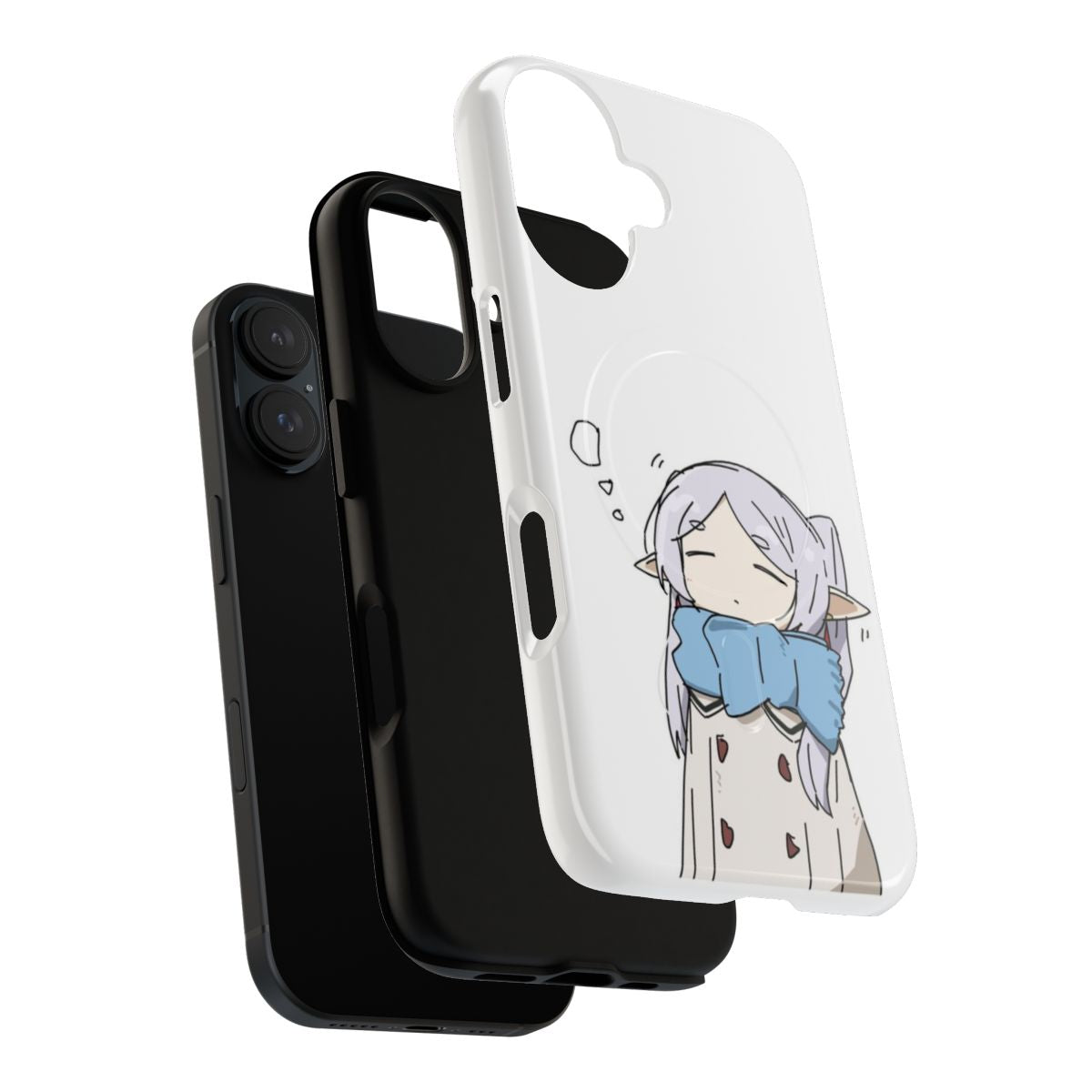 Frieren-inspired magnetic phone case with anime and fantasy design - Layers