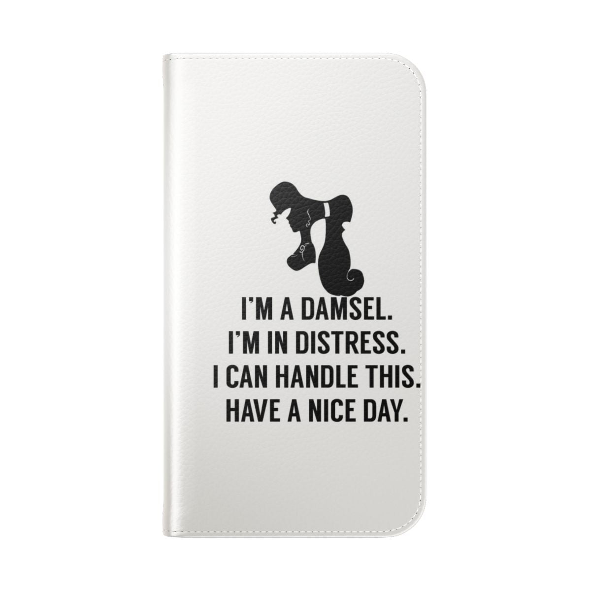 Flip cover phone case with artwork of Hercules and Megara from Greek mythology and Disney's Hercules movie. - Folded Back