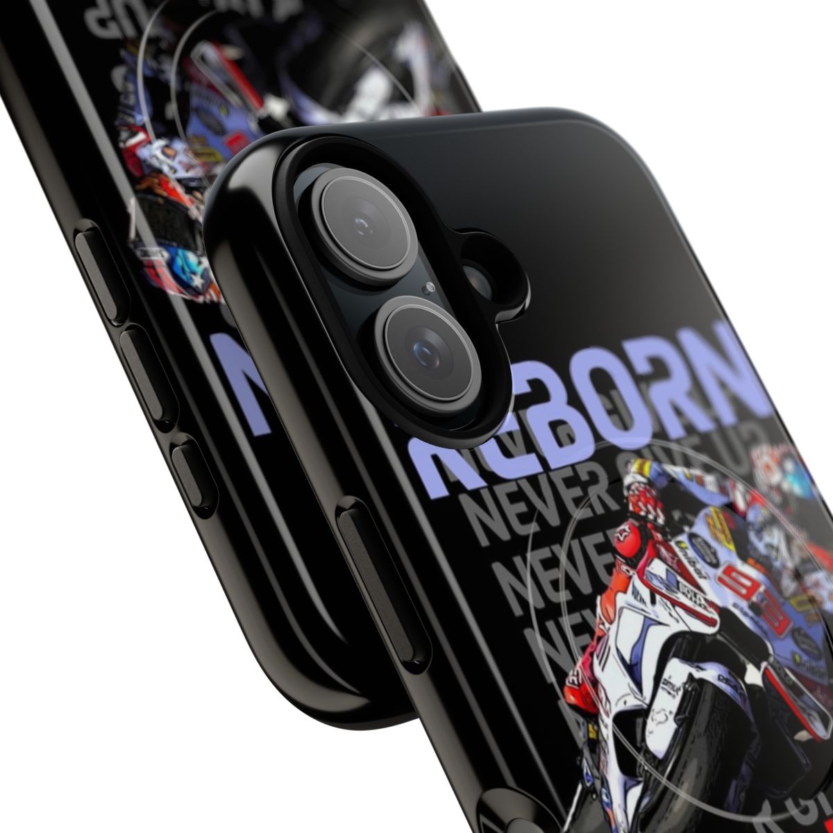 Phone case featuring a drawing design for MotoGP fans - Detail