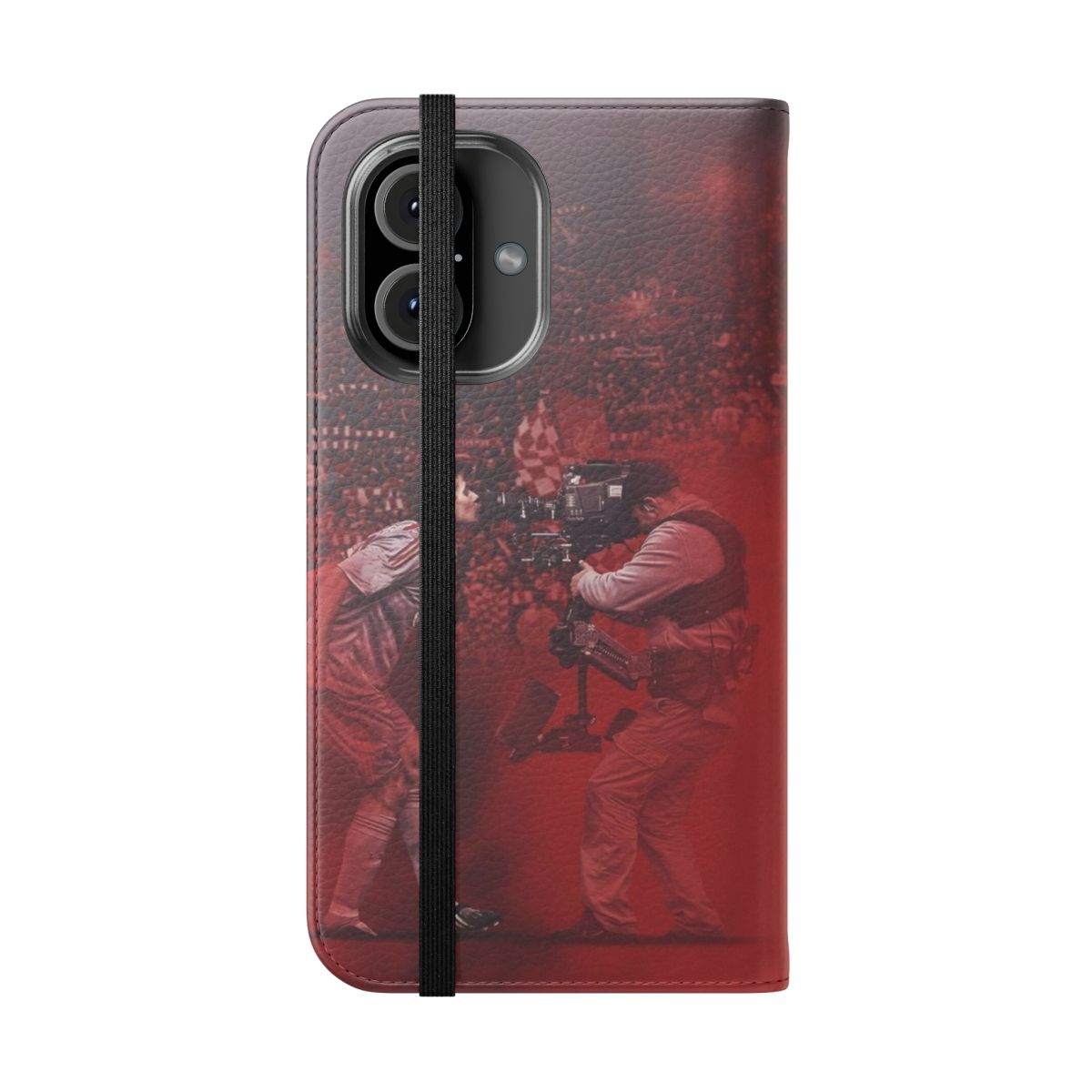 A stylish phone case featuring the iconic image of former Liverpool FC captain, Steven Gerrard. - Folded Front