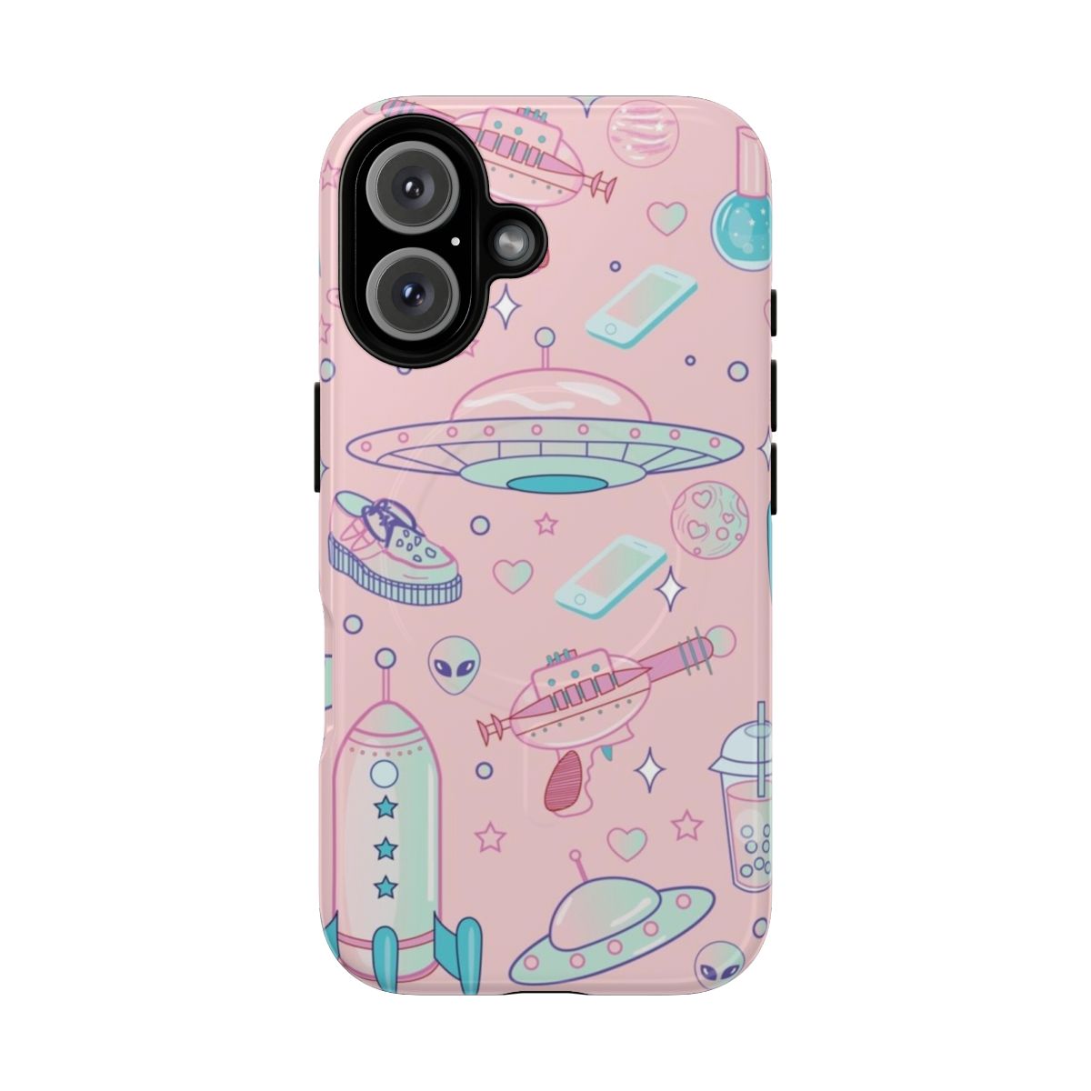 A stylish and protective phone case featuring a vibrant galaxy pattern design.