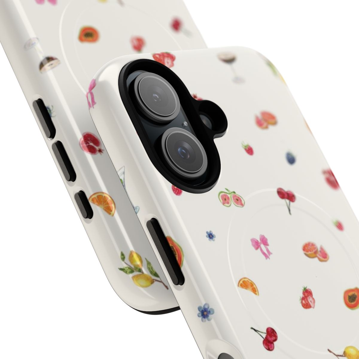 Coquette Fruit Magnetic Phone Case with Vibrant Fruit Pattern - Detail