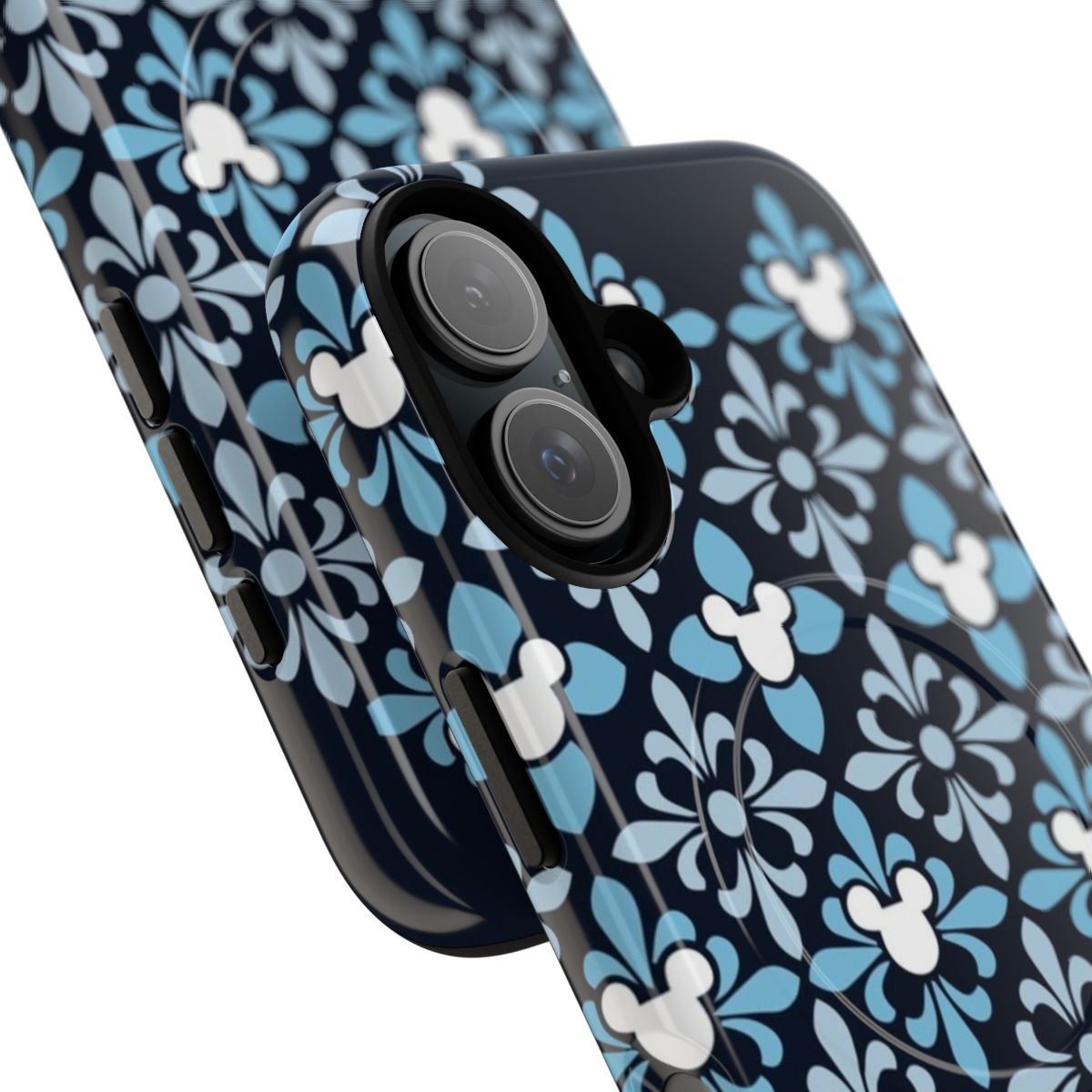 Indigo hidden character pattern magnetic tough phone case - Detail