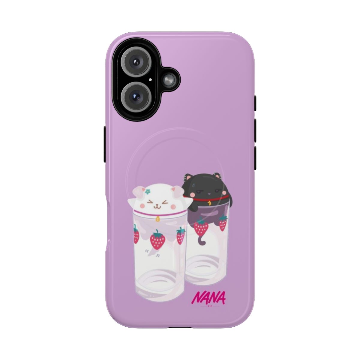 Nana and Hachi inspired magnetic tough phone case with strawberry glasses design