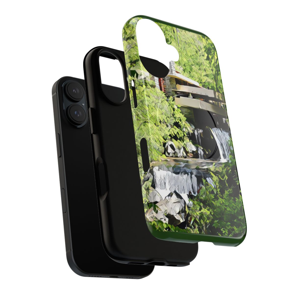 Fallingwater-inspired phone case with architectural design by Frank Lloyd Wright - Layers