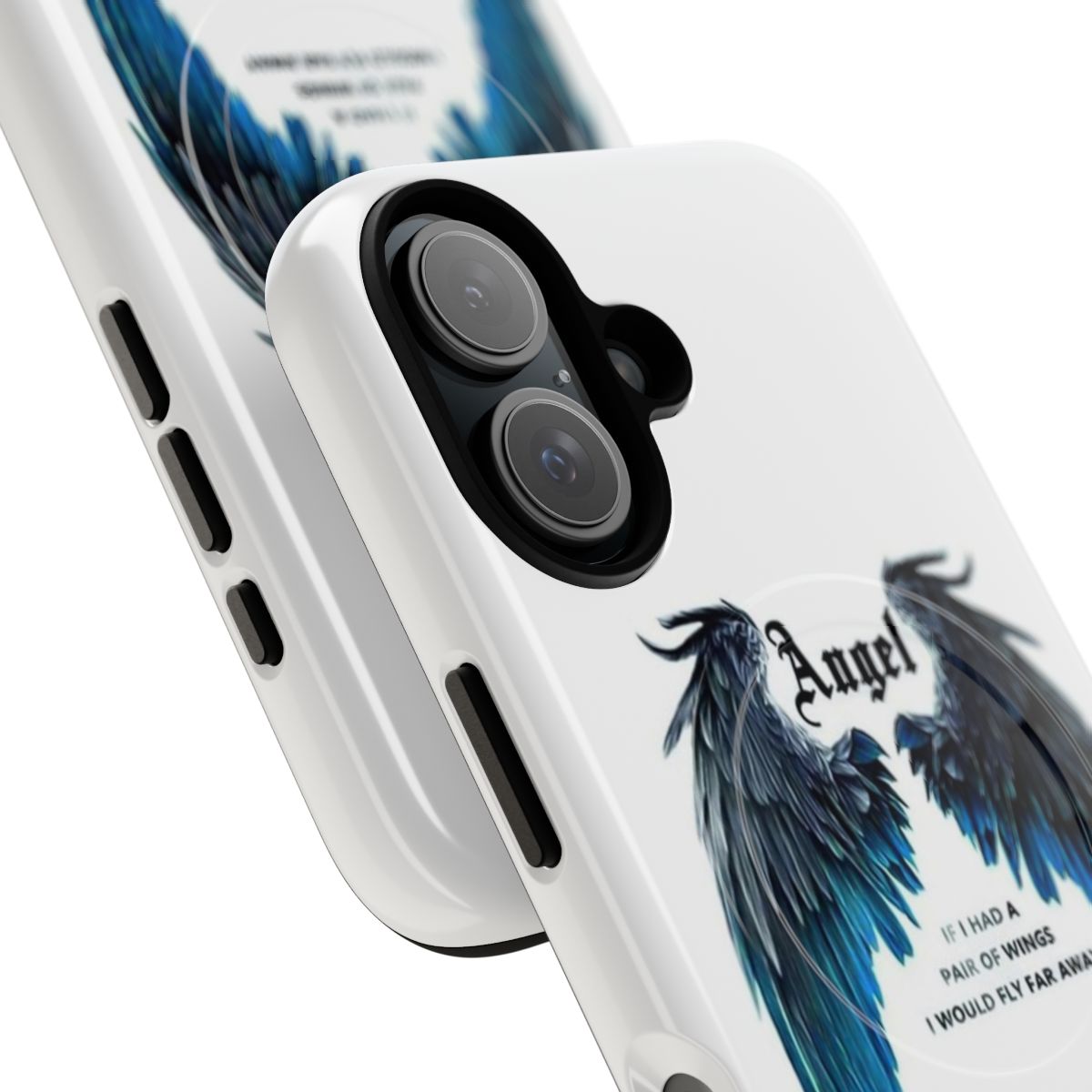 Minimalist phone case with angel wings design - Detail