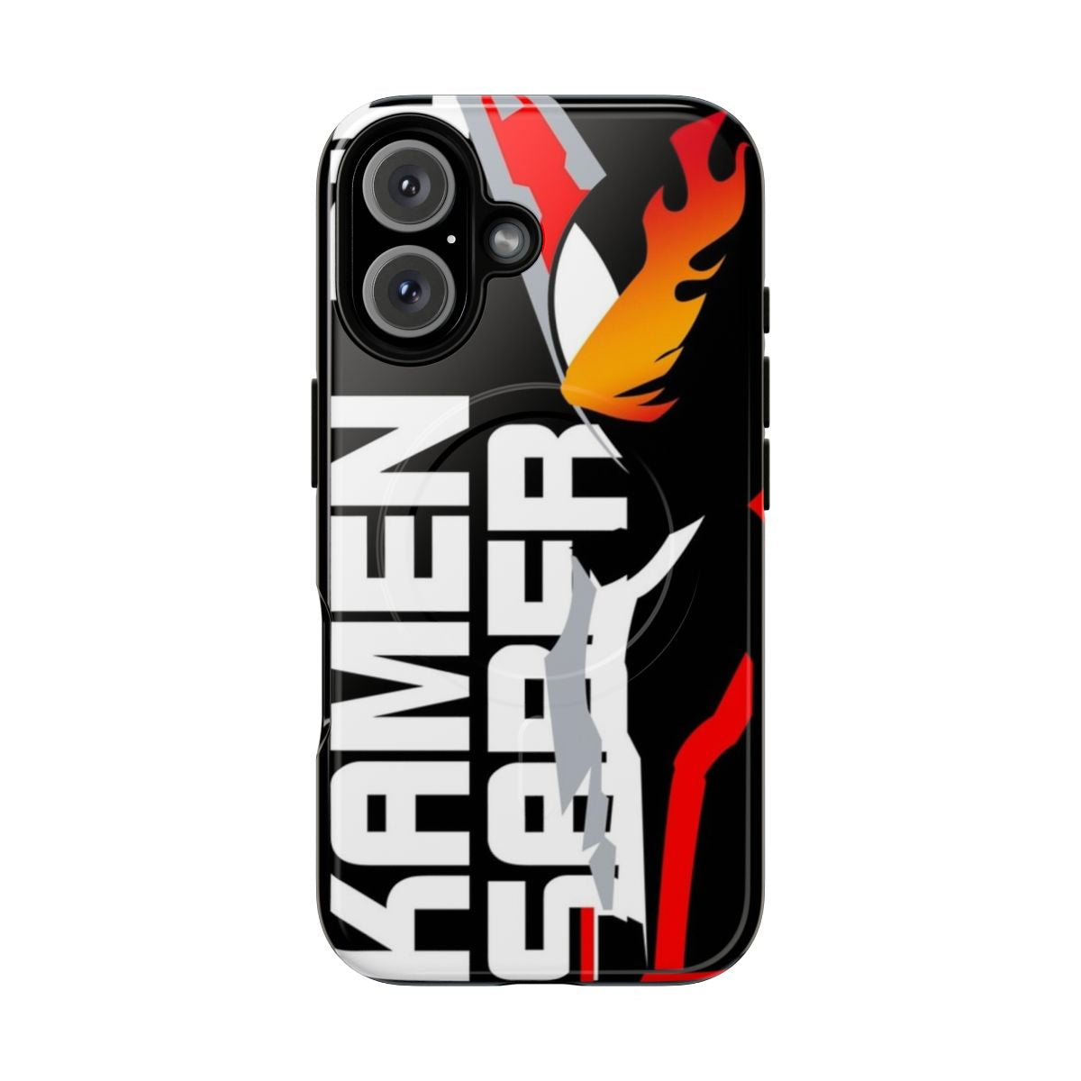 Magnetic tough phone case featuring the Kamen Rider Saber logo and design