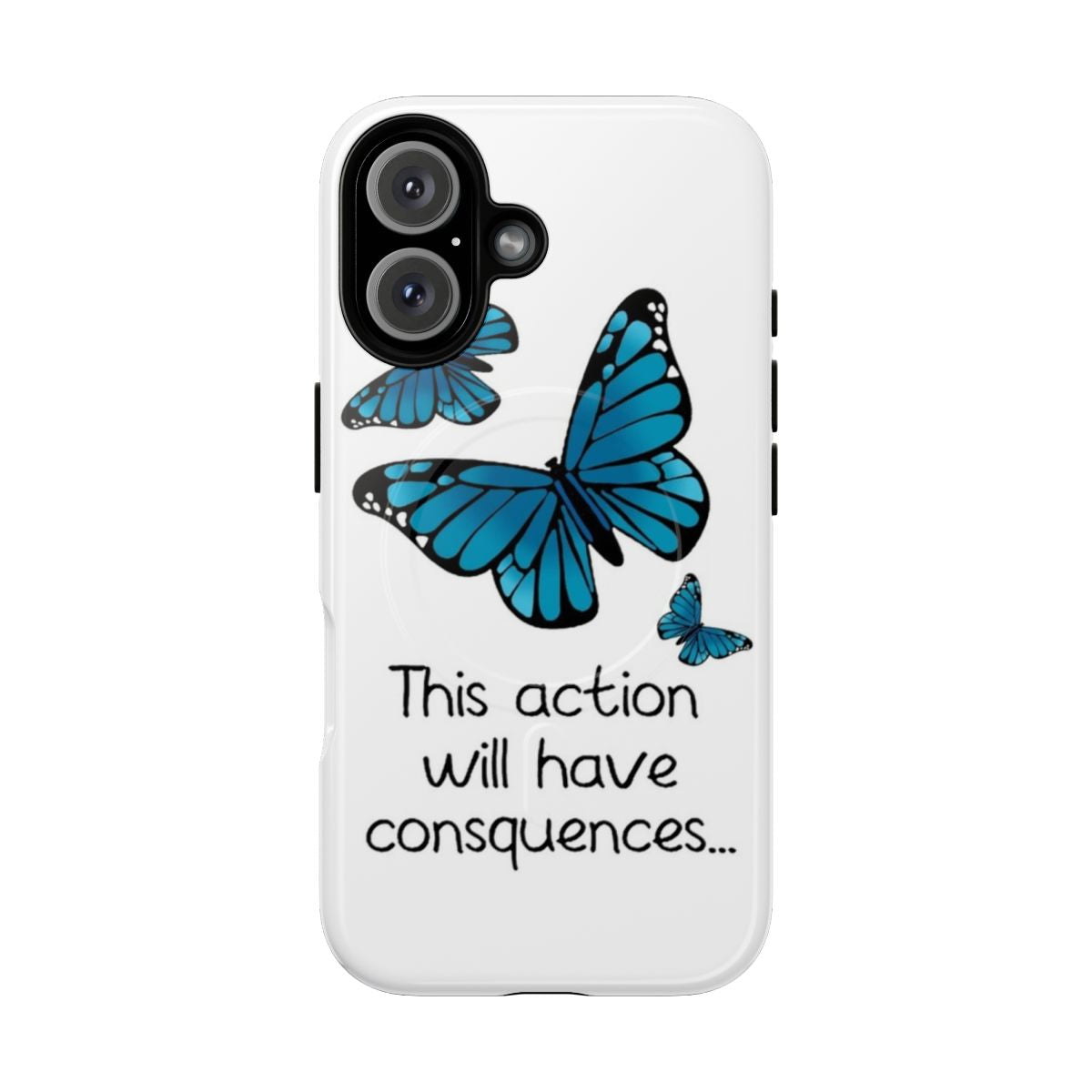 Magnetic tough phone case featuring the butterfly effect from the game Life Is Strange.