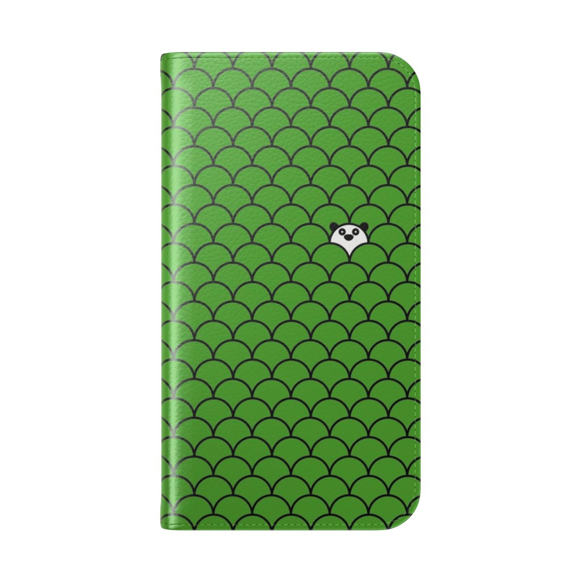 Panda Flip Cover Phone Case featuring an adorable and endangered animal pattern - Folded Back