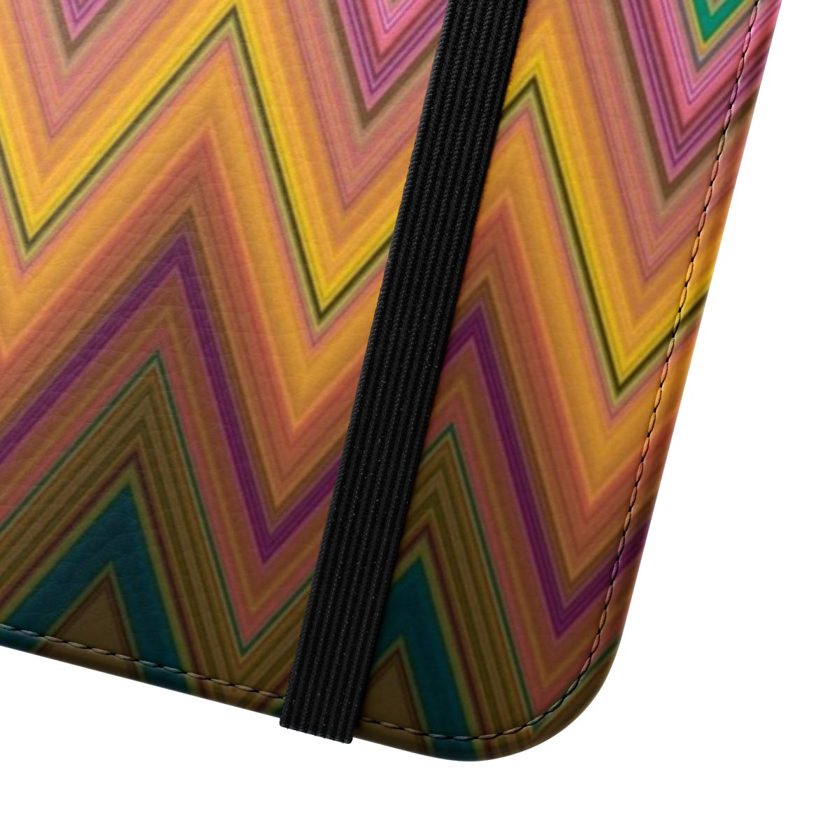 Chevron-patterned phone case with a classic and trendy design - Close Up