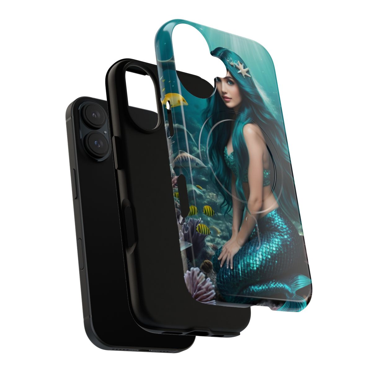 Mermaid-themed phone case with a stunning, ethereal design - Layers