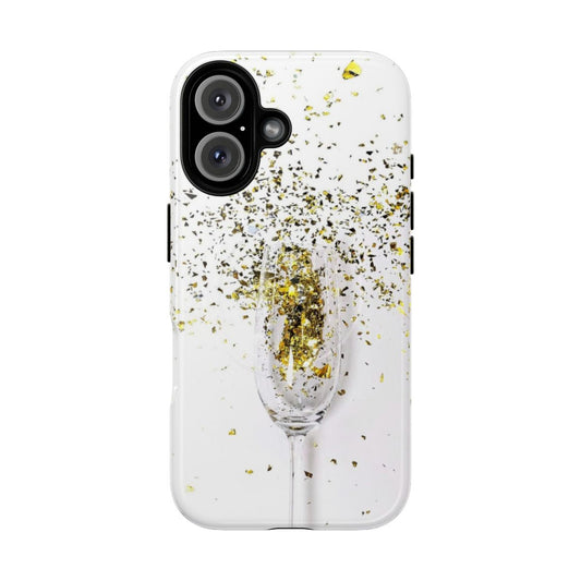 Magnetic tough phone case with New Year's design