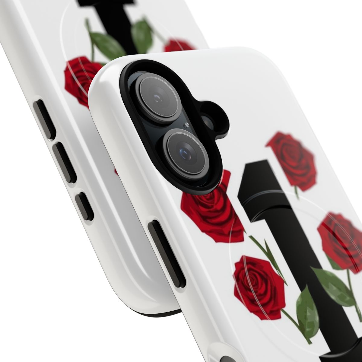 A phone case featuring a rose design, perfect for Derrick Rose and basketball fans. - Detail