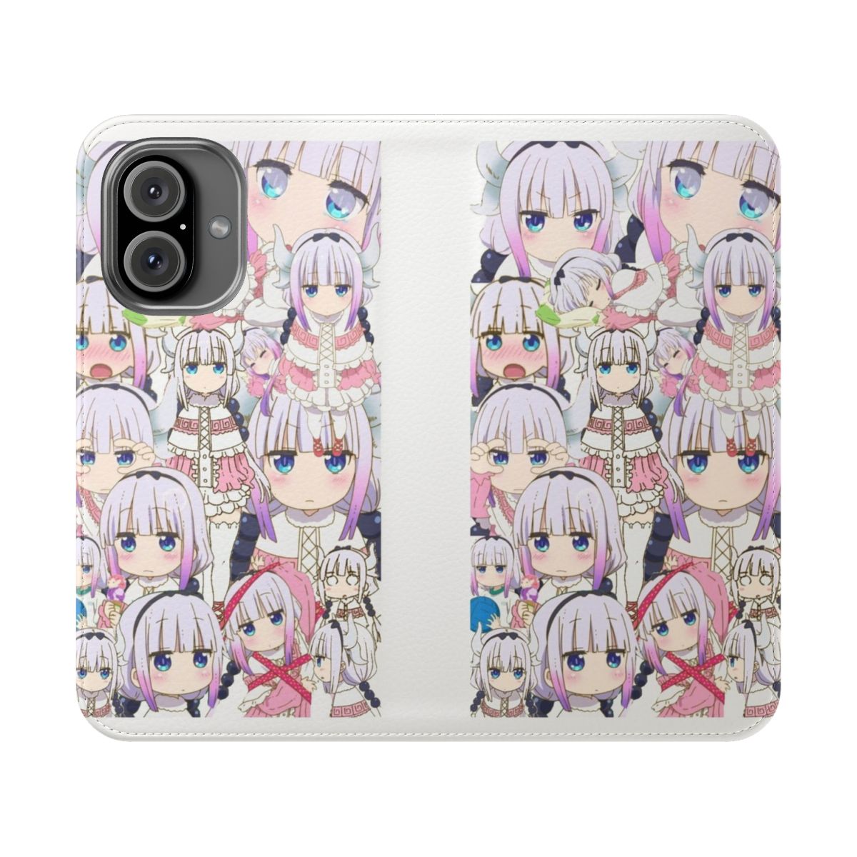 Kanna Kamui-themed phone case with a flip cover design