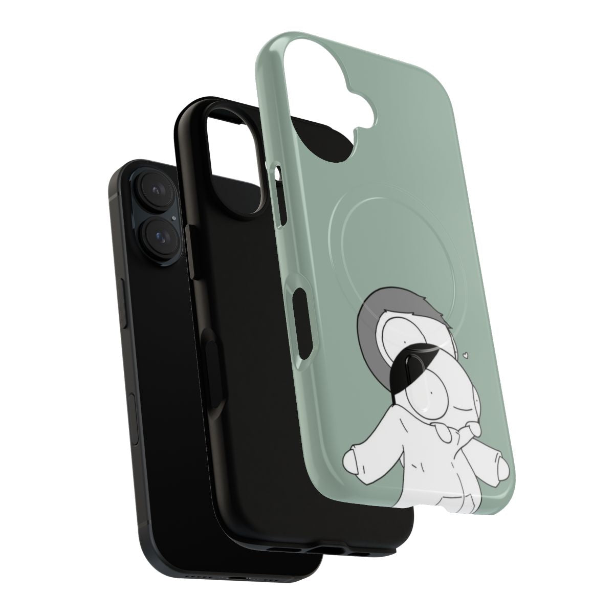 Cozy magnetic phone case with sweater burrito design inspired by Catana Comics - Layers