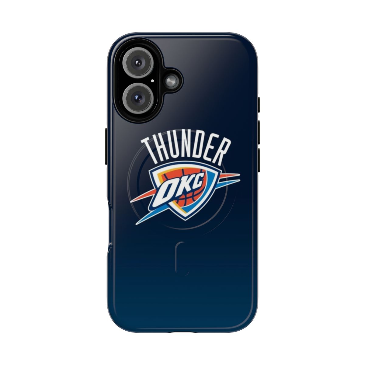 Tough, magnetic phone case featuring the Oklahoma City Thunder basketball team logo