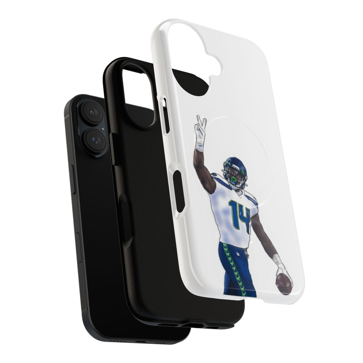 Seattle Seahawks-inspired magnetic phone case featuring DK Metcalf - Layers