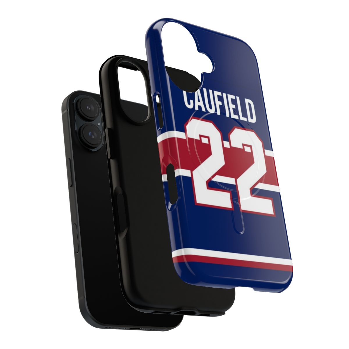 Montreal Canadiens Inspired Magnetic Tough Case for Smartphones featuring Cole Caufield's Reverse Jersey Design - Layers