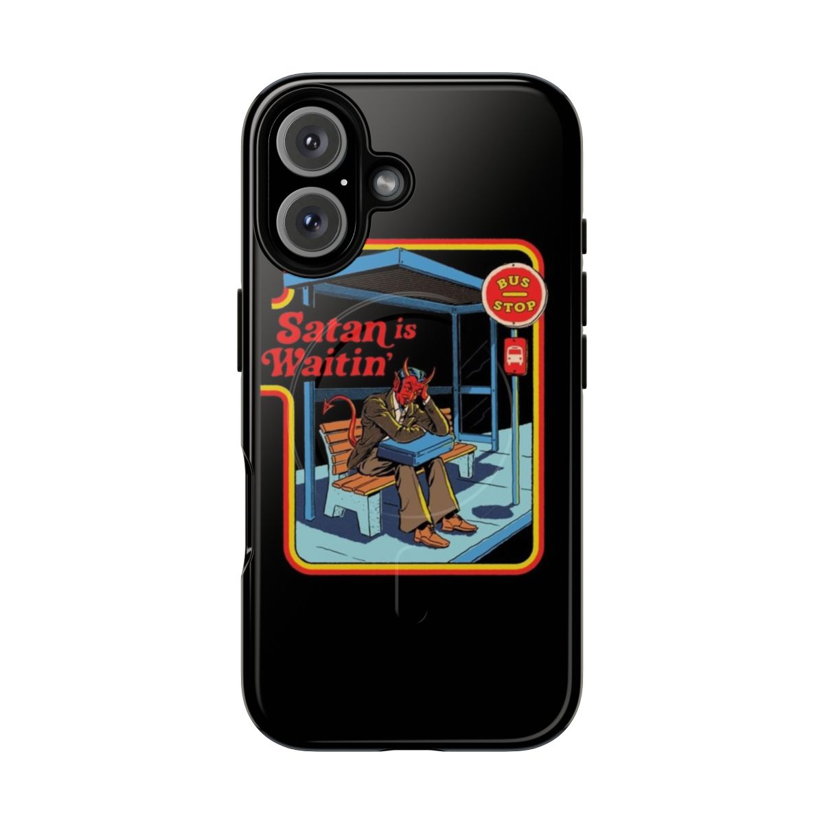 Vintage-inspired magnetic tough phone case with a spooky, retro-themed design