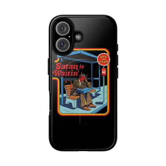 Vintage-inspired magnetic tough phone case with a spooky, retro-themed design