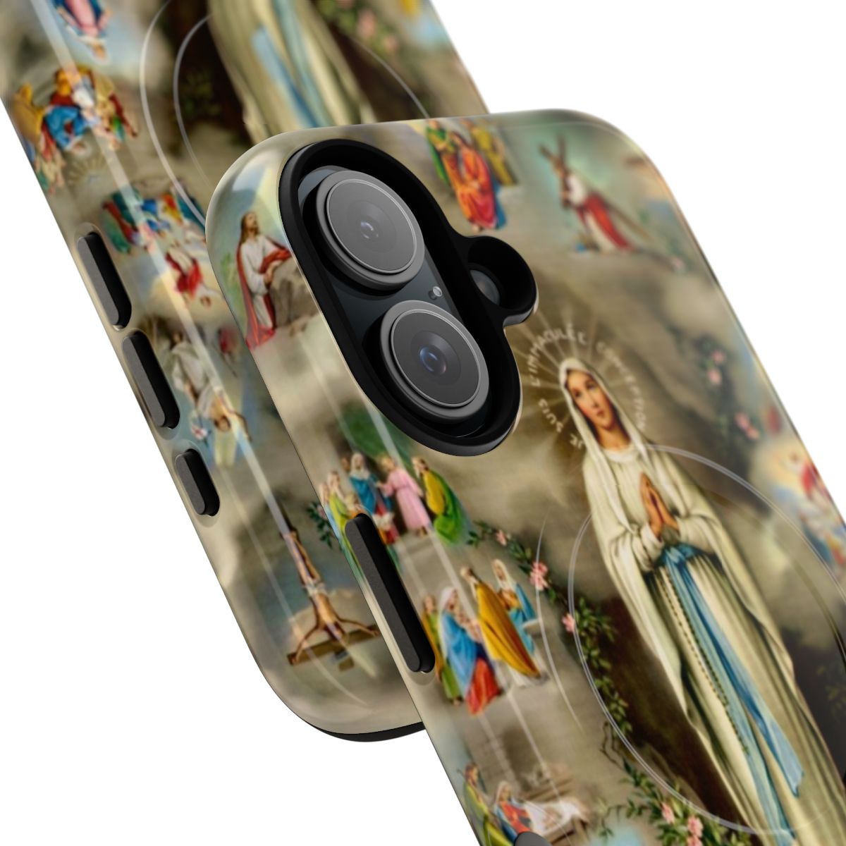 Immaculate Conception magnetic phone case featuring the image of the Virgin Mary - Detail