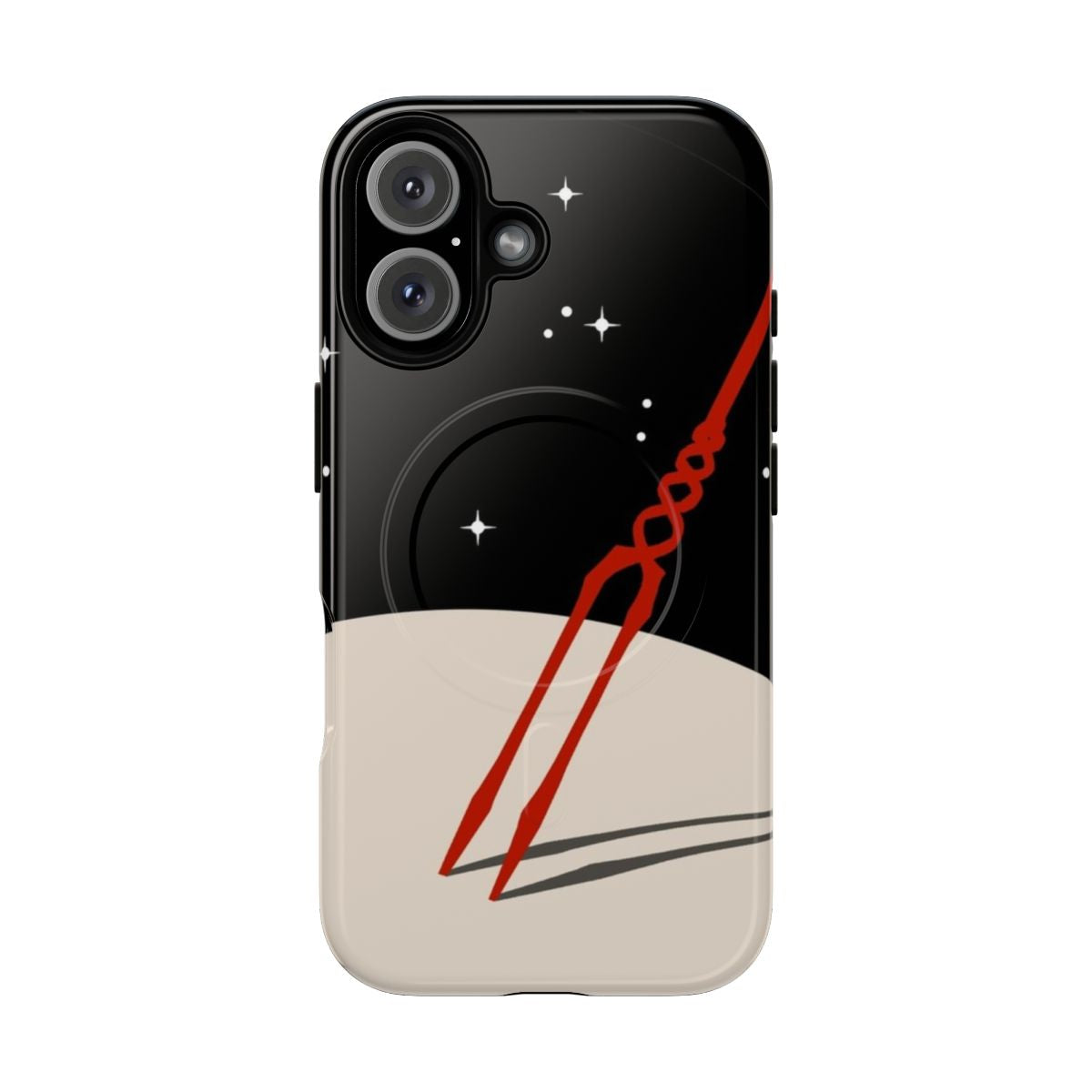 Magnetic tough phone case with the Lance of Longinus design, perfect for Neon Genesis Evangelion fans