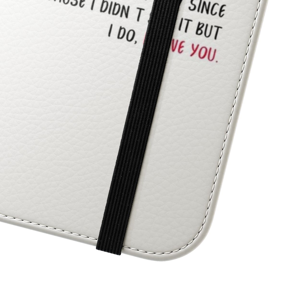 Inspired HSMTMTS phone case featuring Ricky Bowen and "I love you" text - Close Up