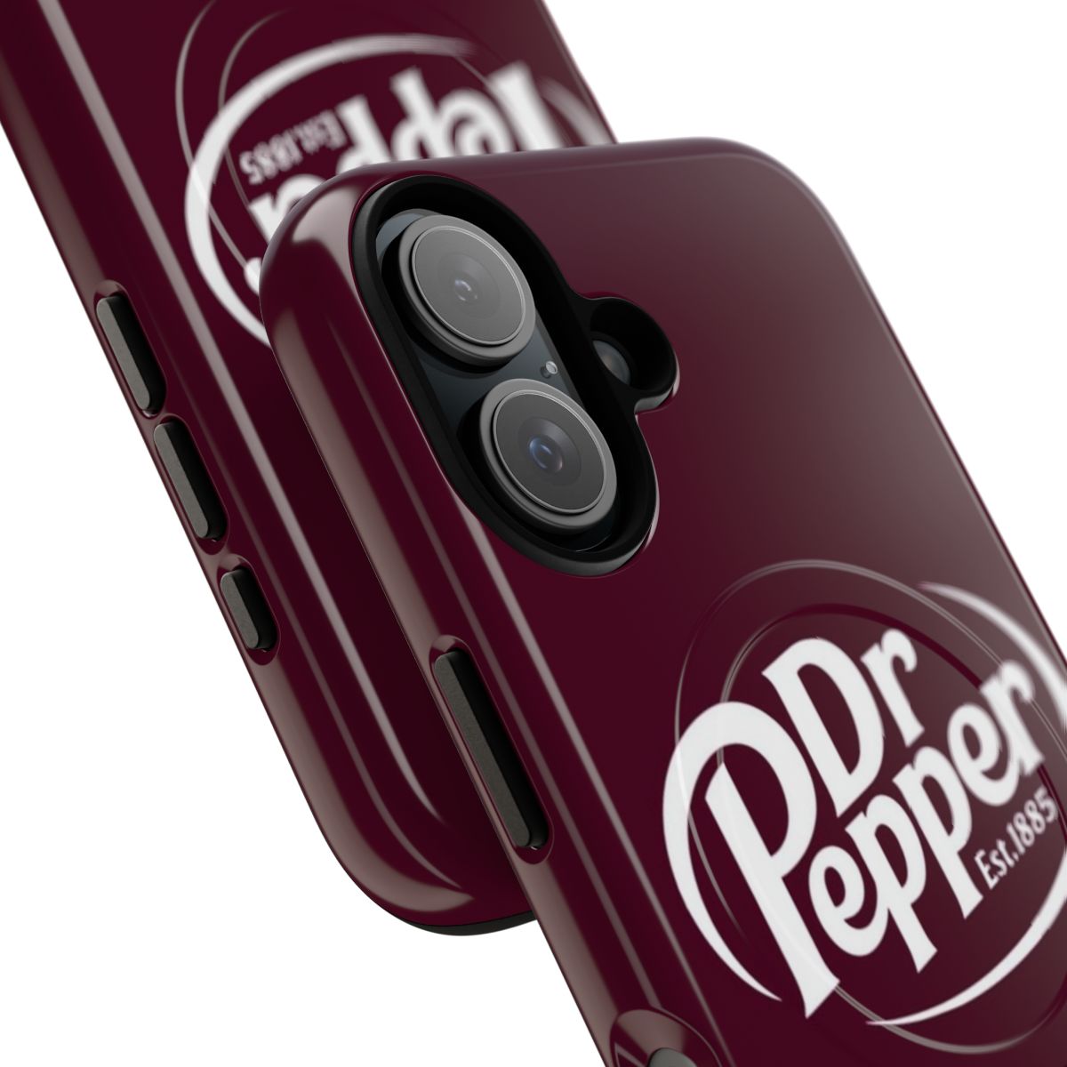 Retro vintage style phone case with Dr Pepper soda design - Detail