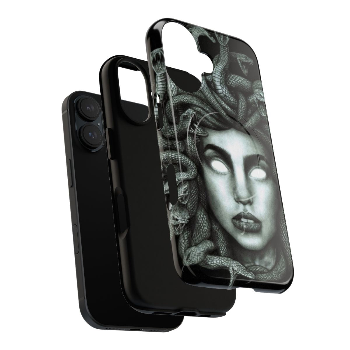 Medusa Magnetic Tough Phone Cases featuring a mythological gorgon design - Layers