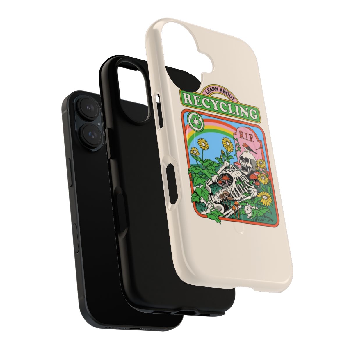 Eco-friendly vintage-inspired magnetic phone case with nature-inspired design - Layers