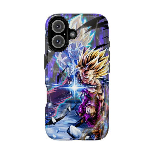 Anime-inspired phone case featuring Super Saiyan 2 Gohan from the Dragon Ball Z series