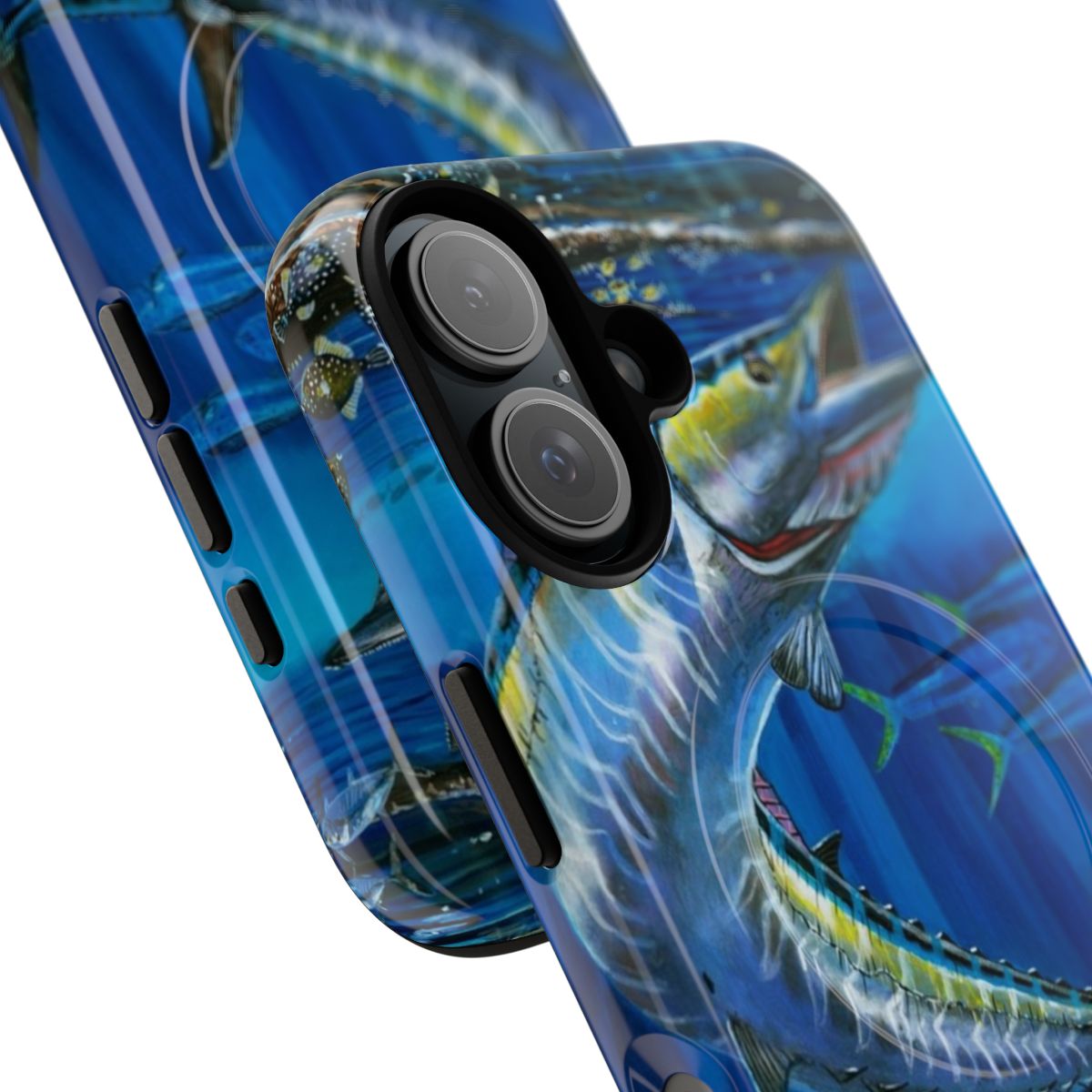 Wahoo Haven Magnetic Tough Phone Cases with Carey Chen Marine Art - Detail