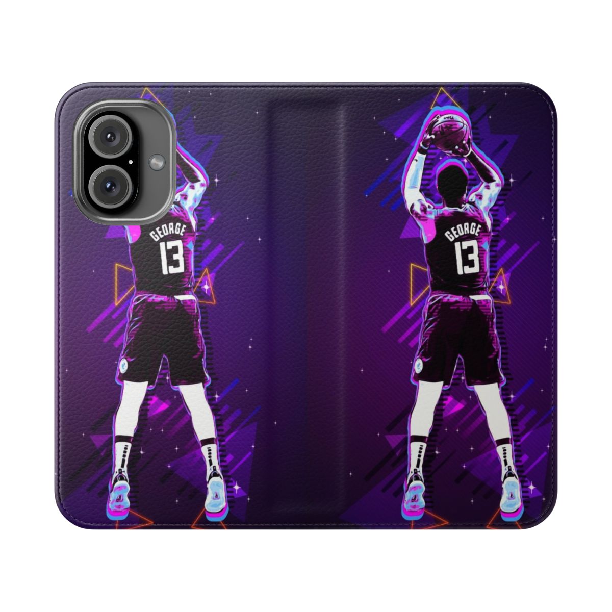 Personalized basketball phone case featuring NBA player Paul George