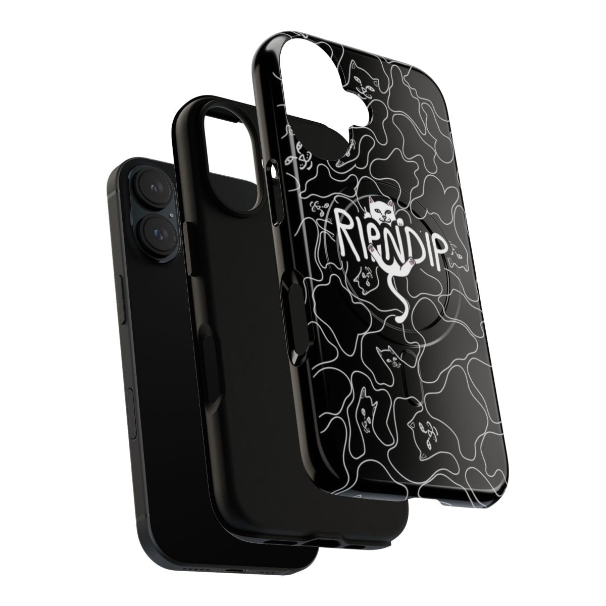 Magnetic Tough Cat Ripndip Aesthetic Middle Finger Style Phone Case - Layers