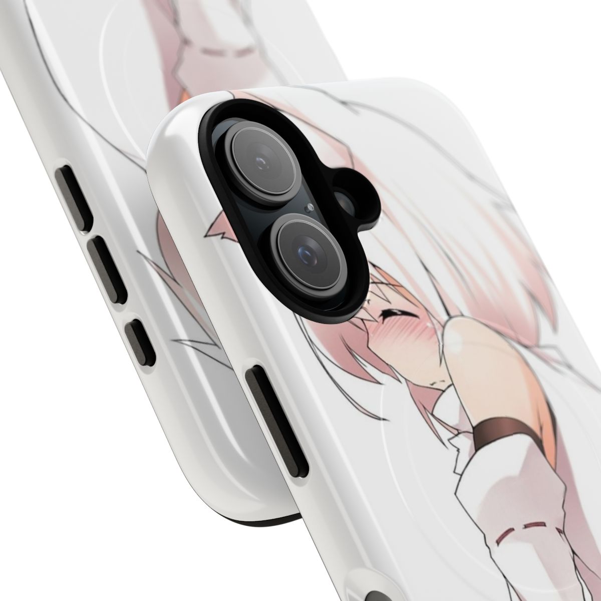 Anime-inspired magnetic tough phone case featuring the catgirl character Momiji Inubashiri from the Touhou Project series. - Detail