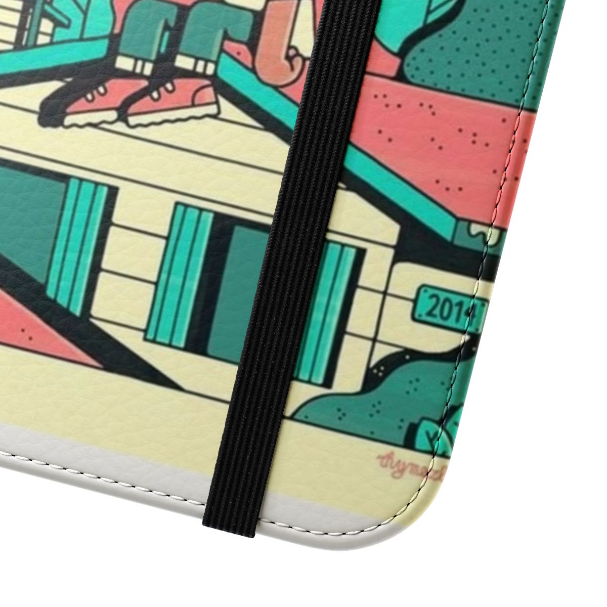 Cartoon-style J Cole Dreamville inspired phone case - Close Up