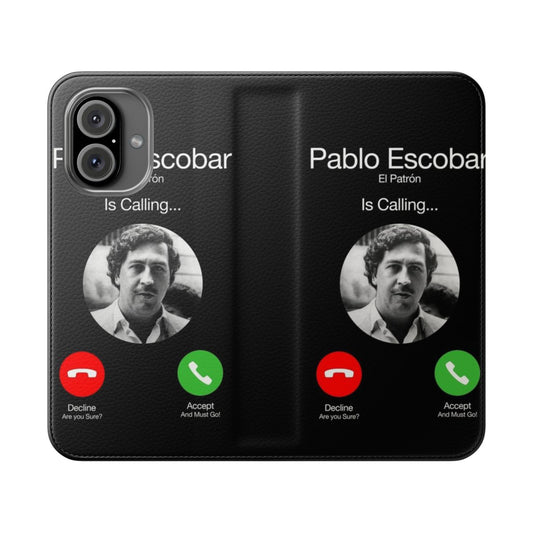 Vibrant phone case featuring Pablo Escobar, the infamous Colombian drug lord