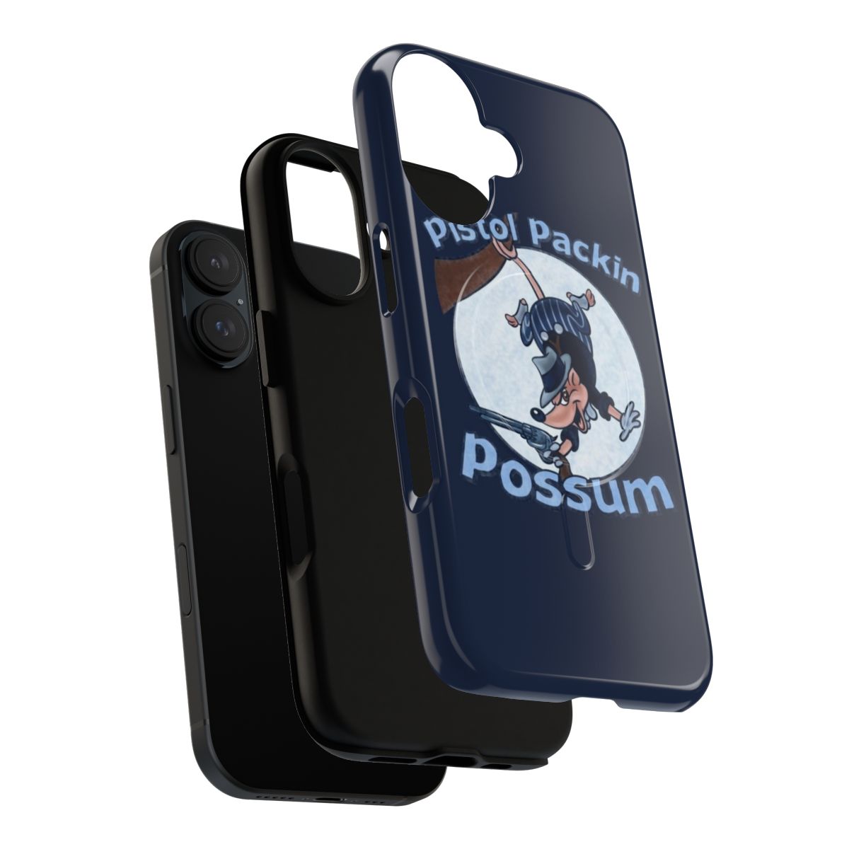 Pistol Packing Possum Cartoon Phone Case - Layers