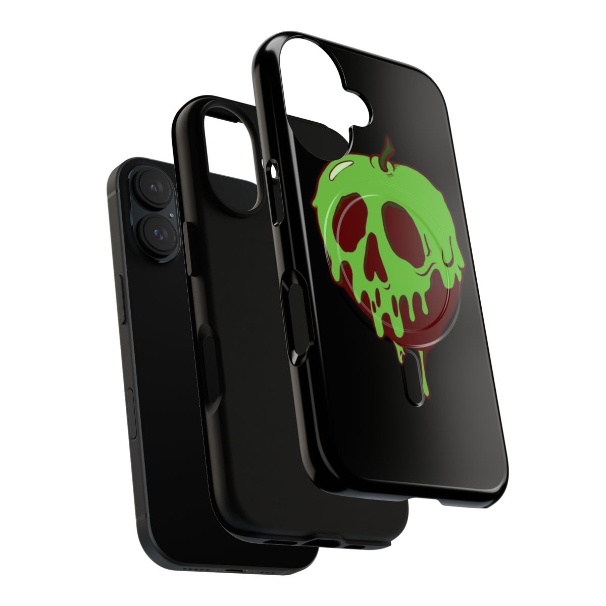 Magnetic tough phone case with a Disney villain poison apple design - Layers