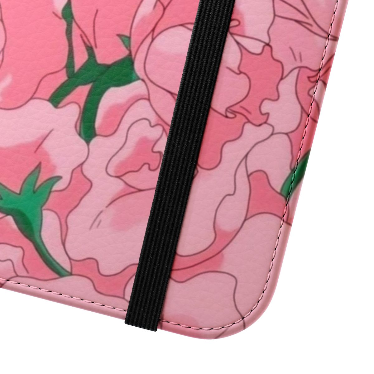 Spirited Away inspired pink and white flower floral design phone case - Close Up