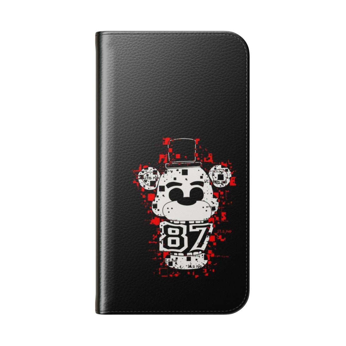 Five Nights At Freddy's inspired flip cover phone case featuring the main animatronic characters - Folded Back